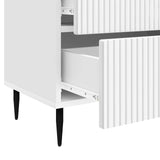 Armadio da Notte con cassetto Bianco Lucido 62 x 34,5 x 47,5 cm