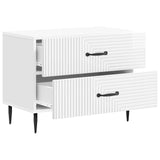 Armadio da Notte con cassetto Bianco Lucido 62 x 34,5 x 47,5 cm
