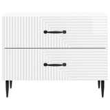 Armadio da Notte con cassetto Bianco Lucido 62 x 34,5 x 47,5 cm