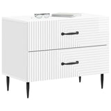 Armadio da Notte con cassetto Bianco Lucido 62 x 34,5 x 47,5 cm