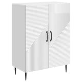 Credenza Bianco Lucido 66 x 34,5 x 89,5 cm Legno ingegnerizzato