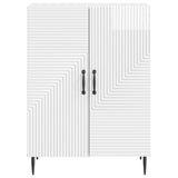 Credenza Bianco Lucido 66 x 34,5 x 89,5 cm Legno ingegnerizzato
