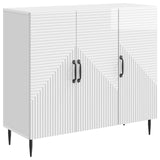 Credenza Bianco Lucido 89 x 34,5 x 80 cm Legno ingegnerizzato