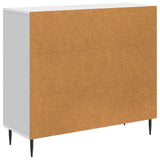 Credenza Bianco Lucido 89 x 34,5 x 80 cm Legno ingegnerizzato