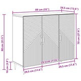 Credenza Bianco Lucido 89 x 34,5 x 80 cm Legno ingegnerizzato
