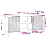 Mobile TV Bianco 102 x 34,5 x 50 cm Legno ingegnerizzato