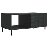 Tavolino da salotto Nero 90 x 50 x 40 cm Legno ingegnerizzato