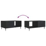 Tavolino da salotto Nero 90 x 50 x 40 cm Legno ingegnerizzato