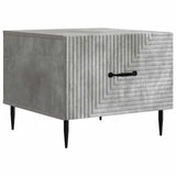 Tavolino da salotto con cassetto Grigio Cemento 49 x 50 x 40 cm