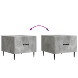 Tavolino da salotto con cassetto Grigio Cemento 49 x 50 x 40 cm