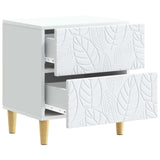 Comodino Bianco 43 x 34,5 x 48 cm Legno ingegnerizzato
