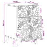 Comodino Bianco 43 x 39,5 x 66,5 cm Legno ingegnerizzato