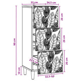 Mobile con Cassetti Bianco 33 x 34,5 x 90 cm