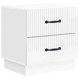 Armadio da Notte 2 pcs Bianco Lucido 43 x 34,5 x 44,5 cm