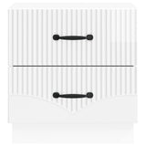 Armadio da Notte 2 pcs Bianco Lucido 43 x 34,5 x 44,5 cm