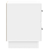 Armadio da Notte 2 pcs Bianco Lucido 43 x 34,5 x 44,5 cm