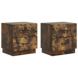 Armadio da Notte 2 pcs Rovere Fumo 43 x 34,5 x 44,5 cm