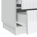 Armadio da Notte con cassetto Bianco 62 x 34,5 x 44,5 cm