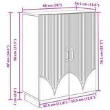 Credenza Bianco 66 x 34,5 x 87 cm Legno ingegnerizzato