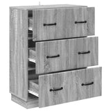 Mobile con Cassetti Grigio Sonoma 66 x 34,5 x 87 cm