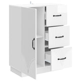 Credenza Bianco Lucido 66 x 34,5 x 87 cm Legno ingegnerizzato
