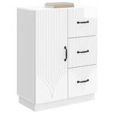 Credenza Bianco Lucido 66 x 34,5 x 87 cm Legno ingegnerizzato