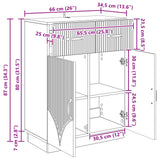 Credenza Bianco 66 x 34,5 x 87 cm Legno ingegnerizzato