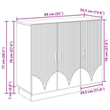 Credenza Grigio Sonoma 89 x 34,5 x 57 cm Legno ingegnerizzato