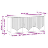 Mobile TV Grigio Sonoma 99 x 34,5 x 47 cm Legno ingegnerizzato