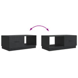 Tavolino da salotto Nero 90 x 50 x 37 cm Legno ingegnerizzato