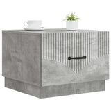 Tavolino da salotto con cassetto Grigio Cemento 49 x 50 x 37 cm