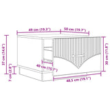 Tavolino da salotto con cassetto Rovere Fumo 49 x 50 x 37 cm