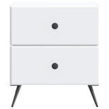 Armadio da Notte con cassetto Bianco 43 x 34,5 x 47,5 cm