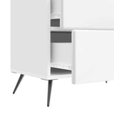 Armadio da Notte con cassetto Bianco Lucido 62 x 34,5 x 47,5 cm