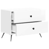 Armadio da Notte con cassetto Bianco Lucido 62 x 34,5 x 47,5 cm