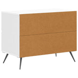 Armadio da Notte con cassetto Bianco Lucido 62 x 34,5 x 47,5 cm