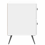 Armadio da Notte con cassetto Bianco Lucido 62 x 34,5 x 47,5 cm