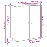 Credenza Bianco 66 x 34,5 x 90 cm Legno ingegnerizzato