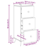 Mobile con Cassetti Bianco 33 x 34,5 x 90 cm