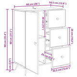 Credenza Bianco 66 x 34,5 x 90 cm Legno ingegnerizzato