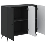 Credenza Nero 89 x 34,5 x 80 cm Legno ingegnerizzato