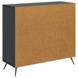 Credenza Nero 89 x 34,5 x 80 cm Legno ingegnerizzato