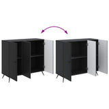 Credenza Nero 89 x 34,5 x 80 cm Legno ingegnerizzato