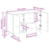 Credenza Rovere Sonoma 89 x 34,5 x 60 cm Legno ingegnerizzato