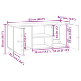 Mobile TV Bianco Lucido 102 x 34,5 x 50 cm Legno ingegnerizzato