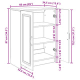 Credenza Bianco 66 x 34,5 x 87 cm Legno ingegnerizzato