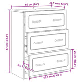 Mobile con Cassetti Rovere Artigianale 66 x 34,5 x 87 cm