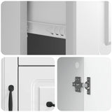 Credenza Bianco Lucido 66 x 34,5 x 87 cm Legno ingegnerizzato