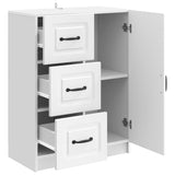 Credenza Bianco Lucido 66 x 34,5 x 87 cm Legno ingegnerizzato