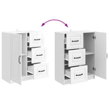 Credenza Bianco Lucido 66 x 34,5 x 87 cm Legno ingegnerizzato